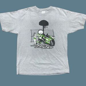 Tiny Fro Y2K Vintage Motorcycle Hip Hop Grey Green Cotton T-Shirt Men's Size XL